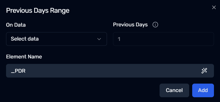 PDR Settings